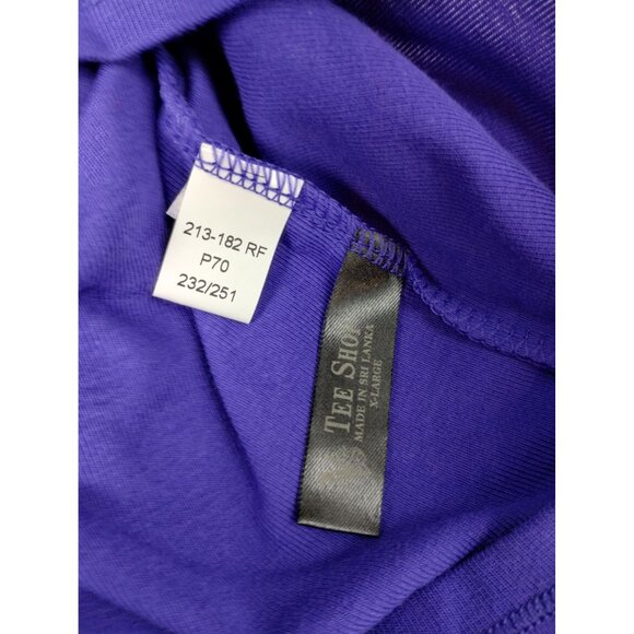 Vs Tee Shop Misses XL Blue Turtleneck Short Sleeve Top - Picture 6 of 7